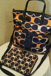 COACH tote w/ matching original ipad case.